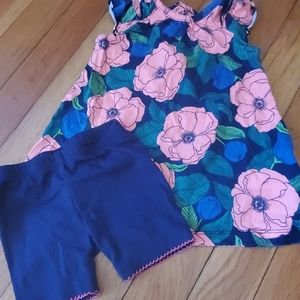 Floral Baby Doll Top W/Shorts